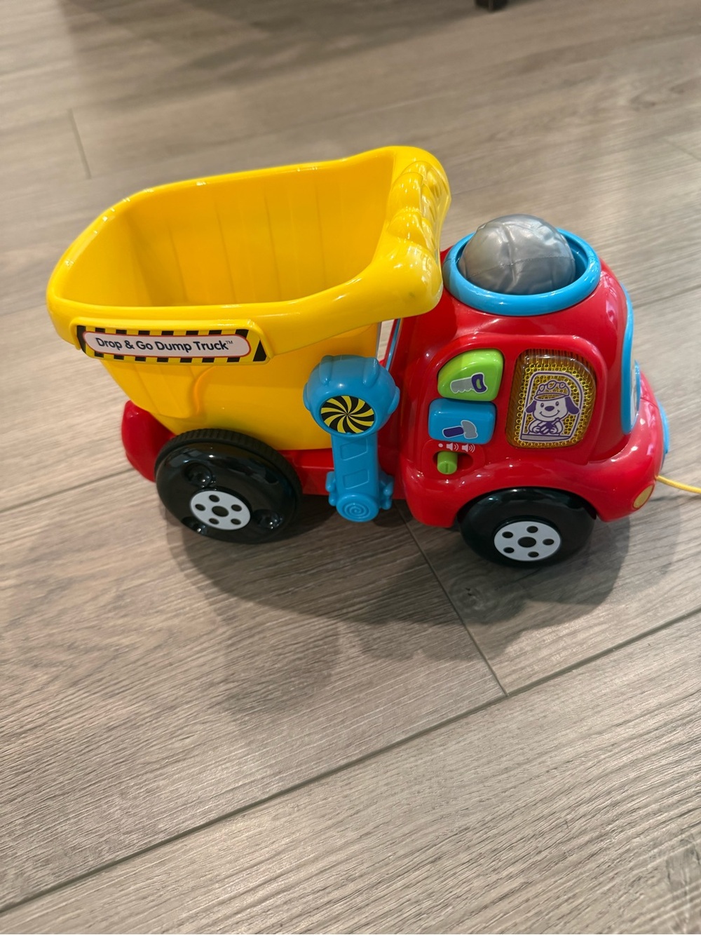 VTech Kids Drop & Go Dump Truck Toy - Red & Yellow
